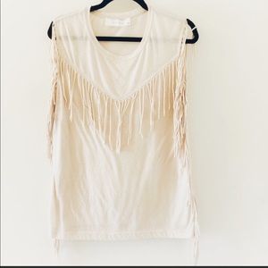 IRO Jeans Gise fringe muscle tank
